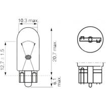 HELLA 8GP003594251 - LAMPARA 24V.5W.W2,1X9,5D 8GP003594-