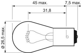 VALEO 032201 - LAMPARA P21W ESSENTIAL X10 CARTON