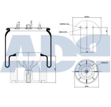 ADR 51532003 - FUELLE SUSPENSION COMPLETO PISTON PLASTICO DAF CF XF EURO 6